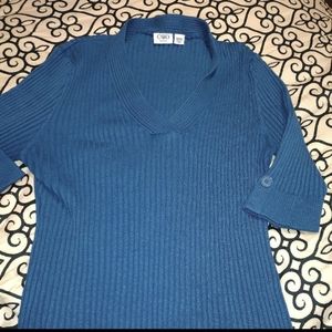 Cato Woman Turquoise V-Neck Sweater Size 22/24W